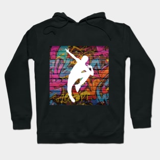 Break Dancer on Graffiti Background 11 Hoodie